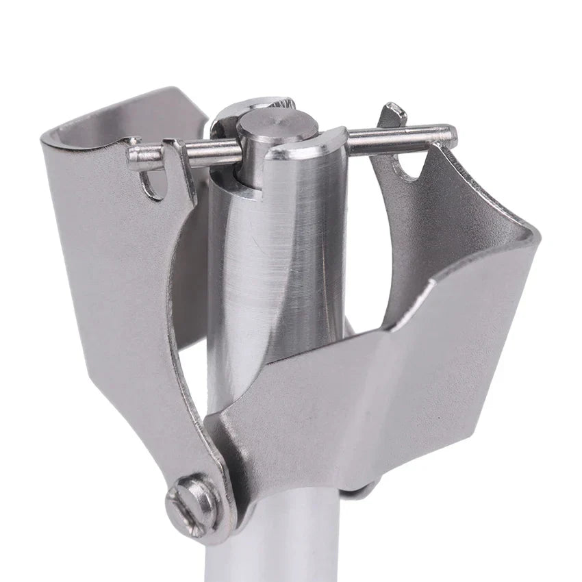 Portable Stainless Steel Manual Nose Hair Trimmer Silver